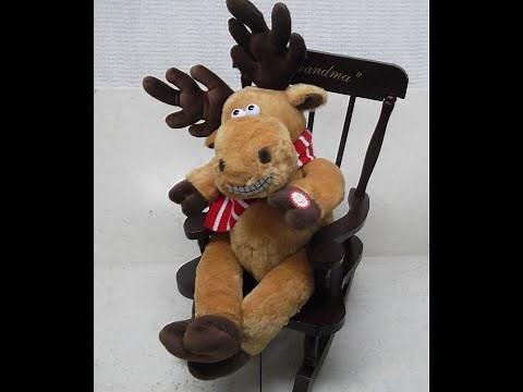 Dan Dee Rocking Chair Singing Moose Grandma Got Run Over by a Reindeer Animated Christmas Toy
