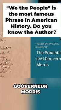 Who wrote 'We the People' the Most Famous Phrase in American History