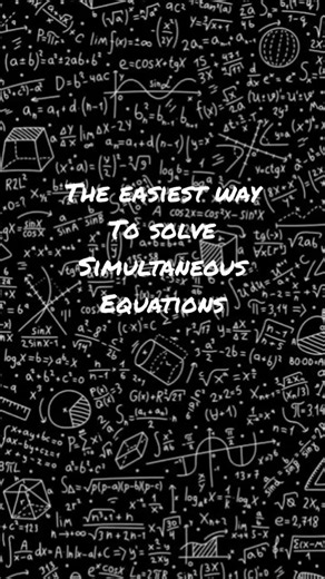 The EASIEST way to solve simultaneous equations #maths