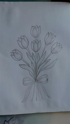 tulip flower art #art #drawing #shots
