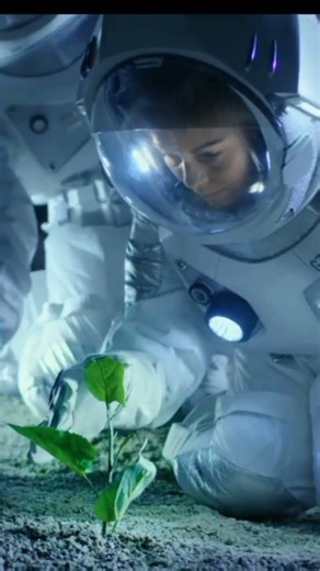 Two Astronauts On The Alien Planet Discover Plant Life Space Travel Discovery Of Habitable Worlds