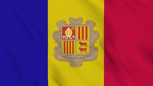 Andorra, Flag, 4K, Loop