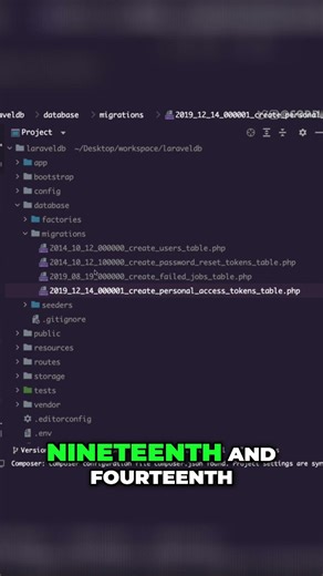 Laravel Migration Names Explained in 60 Seconds #laravel #coding