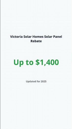 Victoria Solar Panel Rebate – Australia, 2025