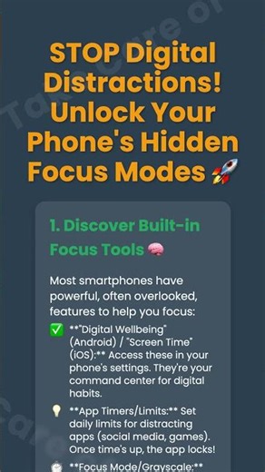 Stop Digital Distractions! Unlock Your Phone's Hidden Focus Modes 🚀 |...