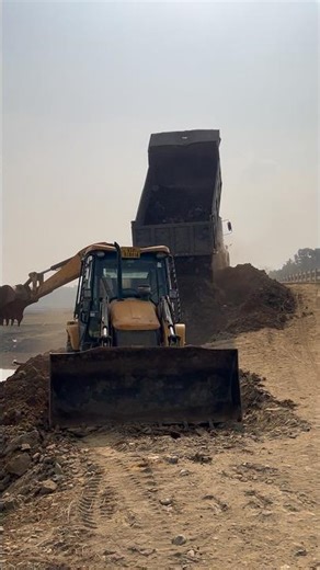 Dumper unloading with JCB #shorts #youtubeshorts #viral