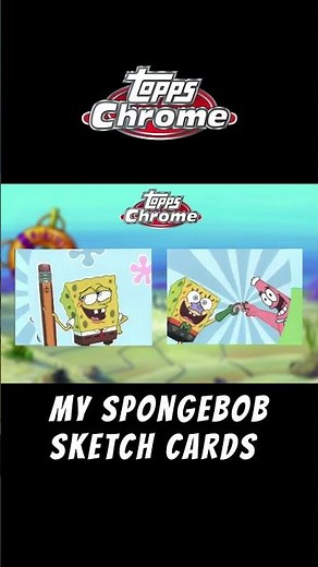 Topps Chrome SpongeBob Sketch Cards By Kevin Graham #toppschromespongebob #toppsspongebob
