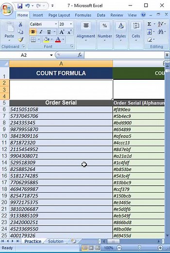 How to use Count Formula In Excel #Excel #exceltips #exceltutoriales