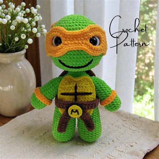 Ninja Turtle Amigurumi Crochet Pattern, Plush Toy Tutorial (PDF Download) - Etsy