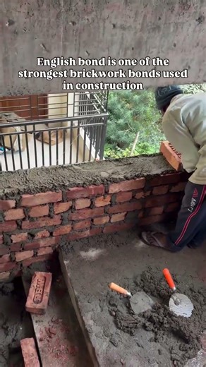 English bond is one of the strongest bond in construction #brickwork