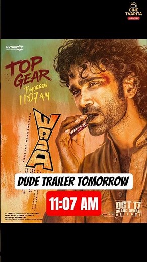 Dude Trailer update #dude #dudemovie #pradeepranganathan #mamithabaiju #trailer #shorts #dudetrailer