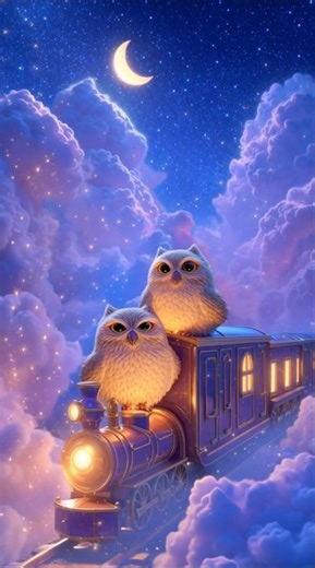 Enchanting Night Train Ride with an Owl Buddy! ✨ | 3D Short”