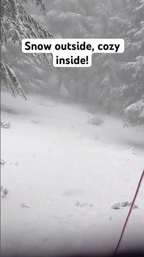 Snow Storms Outside, Cozy and Warm Inside ! #camping #snowcamping