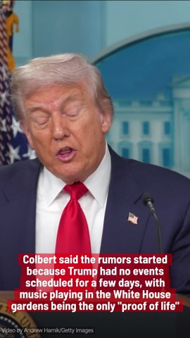 Colbert Addresses Trump Death Rumors On 'Late Show' Return.