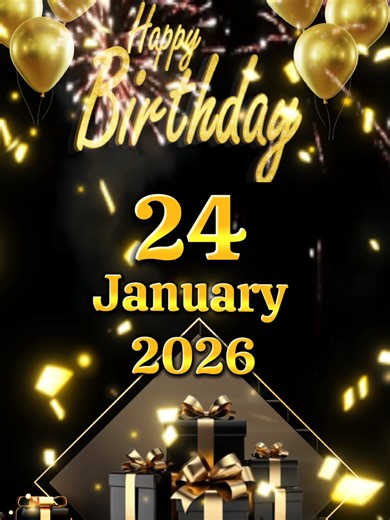 Happy Birthday Template for January Celebrations