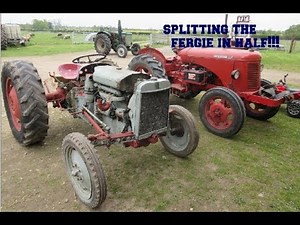 splitting a TEF 20 grey fergie to get to the clutch, grey fergie restoration.