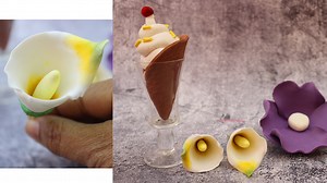 Here I am showing you how to use Calla Lily flower cutter set for different toppers. Very useful cutter set | Furty's Cake & Sugar Art