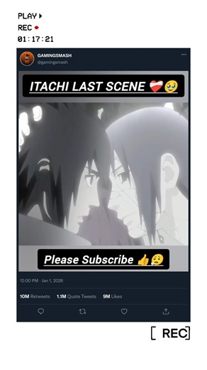 ITACHI LAST SCENE ❤️‍🩹🥹 #naruto #itachi #last #scene #sad #sadstatus #end #shorts