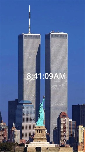 A perfect blue sky. September 11, 2001 was one of the most beautiful mornings NYC had seen all year.