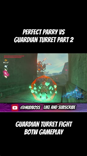 SHIELD PARRY SNIPE VS GUARDIAN TURRET | BOTW Gameplay Moments #botw #zelda
