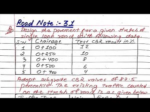 Unit:5 | Road Pavement | Design of Road by Road Note 31 Method | Prashant YT | Transportation 2nd |