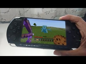 Probando Minecraft en la PSP Portable!