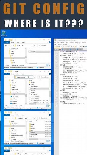 Git Config Location: Where does Git store system, local and user configuration data? || #Git #GitHub