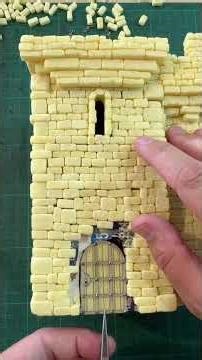 Cutting my castle to make it BETTER! #dnd #diorama #asmr