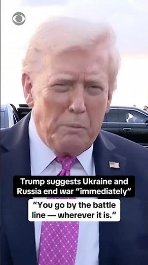 Trump says Zelenskyy, Putin should end war now using current battle lines #shorts