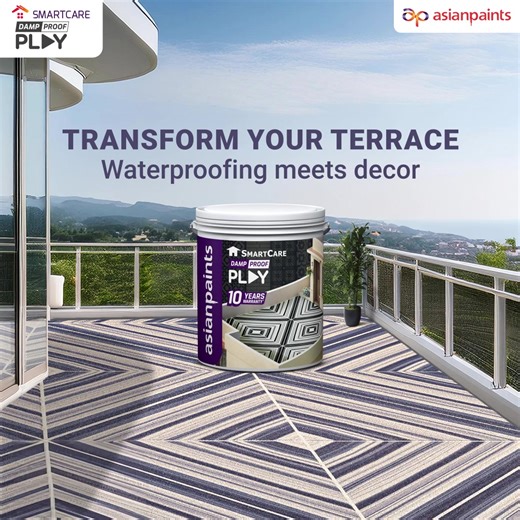 Waterproofing meets Decor! Choose from our Mesmerizing Patterns with Damp Proof Play and Beautify your Terraces Today! | Asian Paints