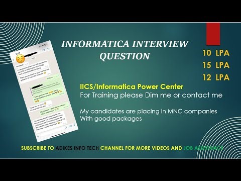 Informatica Interview Question | iLink Digital | Wipro | Fragma Data| PWC