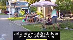 This neighbourhood in Coquitlam eats dinner together while apart every Friday to support local businesses and healthcare workers. Read more: www.cbc.ca/1.5568901 | CBC Vancouver