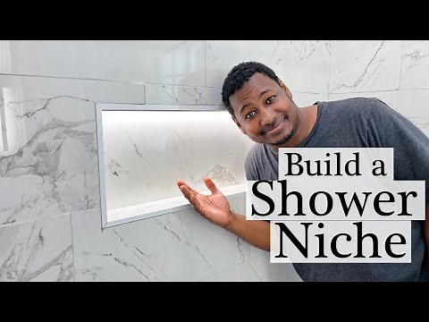 How to Build a Shower Niche with LED Lights DIY