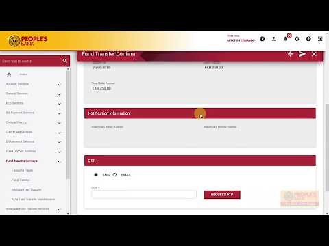 People's Web | Fund Transfer - People's Bank other accounts