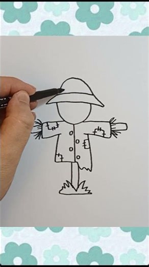 How to draw a Scarecrow #youtubedrawing #drawing #art