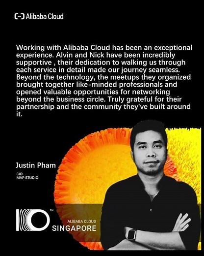 #Thankyouletter CIO of MVP STUDIO on #AlibabaCloudSG10