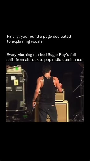 Explaining Vocals on Instagram: "🎶 Released in 1999, Every Morning became the defining moment where Sugar Ray completed their pivot from alt rock edge to sun soaked pop crossover. Built on a smooth acoustic groove and an instantly sticky hook, the song captured the lighter side of the late 90s with effortless charm. Rather than chasing distortion or angst, the track leaned into melody, humor, and a relaxed vibe that felt tailor made for radio and MTV rotation. It was carefree without feeling di
