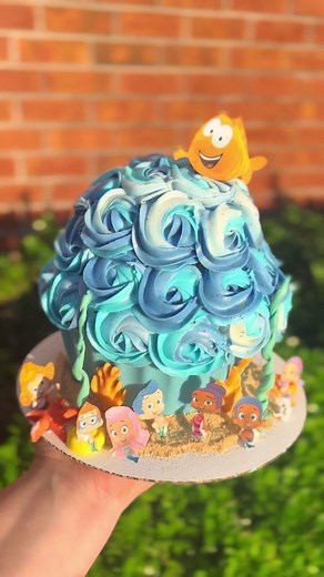 Bubble guppies cupcake smash cake! 🧁 🐠 🧜‍♀️ #bubbleguppiessmashcake #bubbleguppiescake #bubbleguppies #cupcakesmashcake #toddlercake #firstbirthdaycake #bluebabycake #fish #bakery #smallbusiness #carrolltonga #carrollton #georgiabakery #batterandcrumbsbakery #cupcakes #frosting #fondant #fyp #xyzbcafypシ #popular #baking #decorating #cakedecor #inspo
