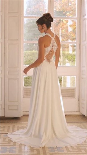 Simple, elegant, and full of charm wedding dress