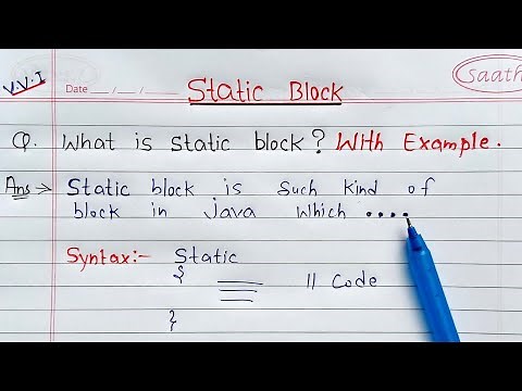 static block in java | Learn Coding