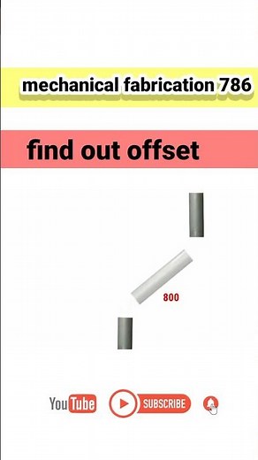 Calculation of pipe offset with easy formula #run #set #travel