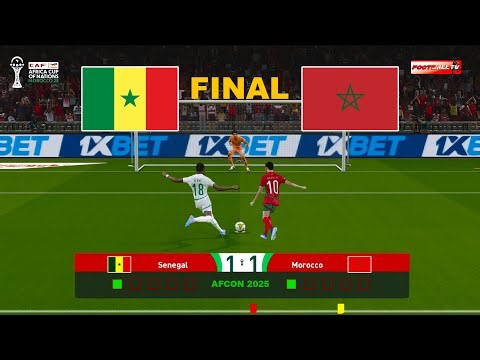 Senegal vs Morocco - Penalty Shootout | Africa Cup of Nations 2025 Final | Pes 21 Gameplay