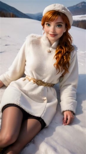 Defiant Studio AI | ❄️❤️ Four Iconic Red Heroines — Winter Chic Edition ⛰️✨ Anna, Ariel, Merida, and Rosetta step into a snowy mountain escape with chic... | Instagram