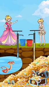 1.6M views · 8K reactions | Rich Peach vs Poor Peach – The Ultimate Treasure Battle! #story #shorts #animation # | AR Gaming | Facebook