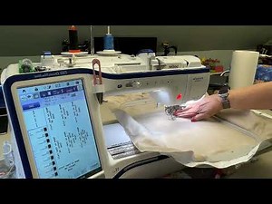 Making quilt labels on my Brother Inovis embroidery/sewing machine,