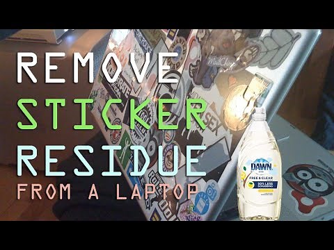 How to remove sticker residue from a laptop
