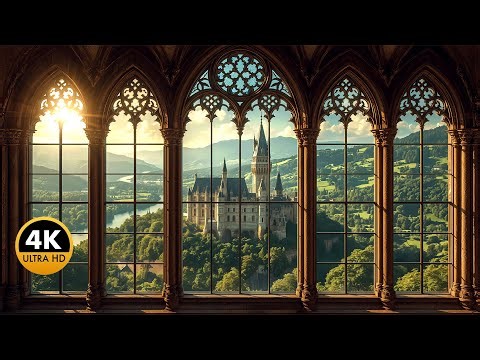 Sunlit Medieval Castle | Perfect Window Projector 4K