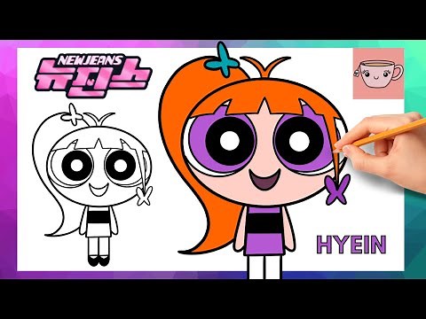How To Draw NewJeans Hyein - Powerpuff Girls | Cute Easy Drawing Tutorial