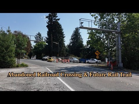 Abandoned Railroad Crossing and Future Rail to Trail in Bellevue, Washington