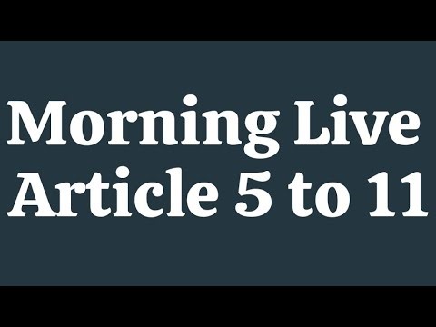 Morning Live: Article 5_11 #lr_Beniwal_RAS